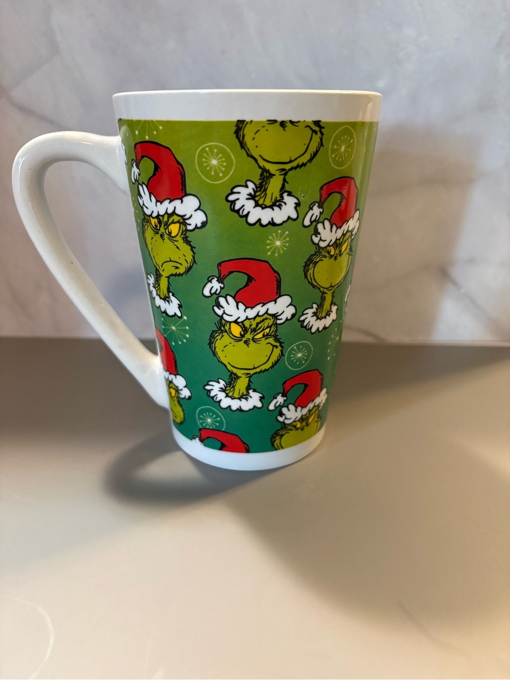 Green Grinch Holiday Ceramic Mug - Festive Christmas Coffee Cup